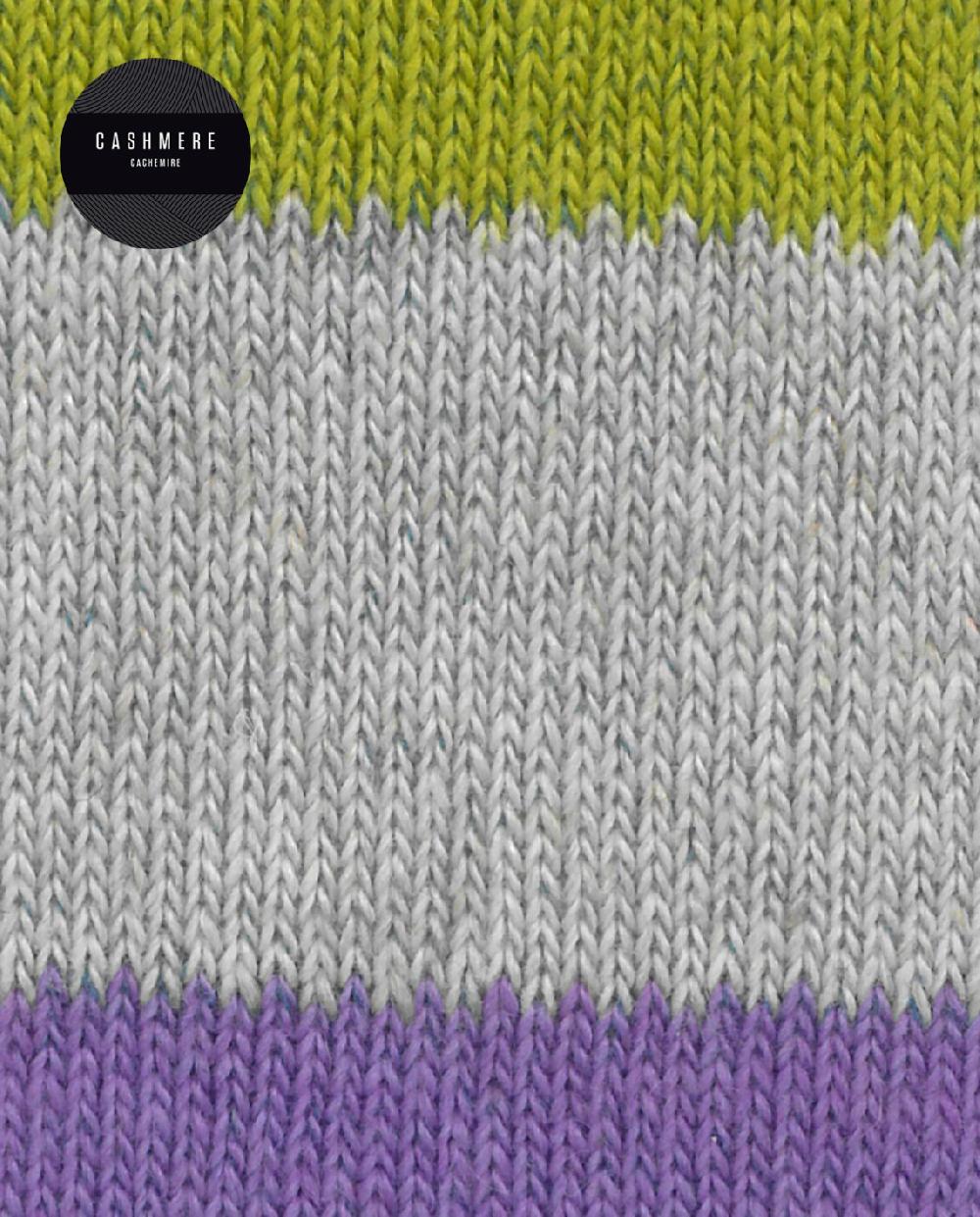 Punto Blanco Calcetines De Cashmere/lana - Rayas - Puño Roulé