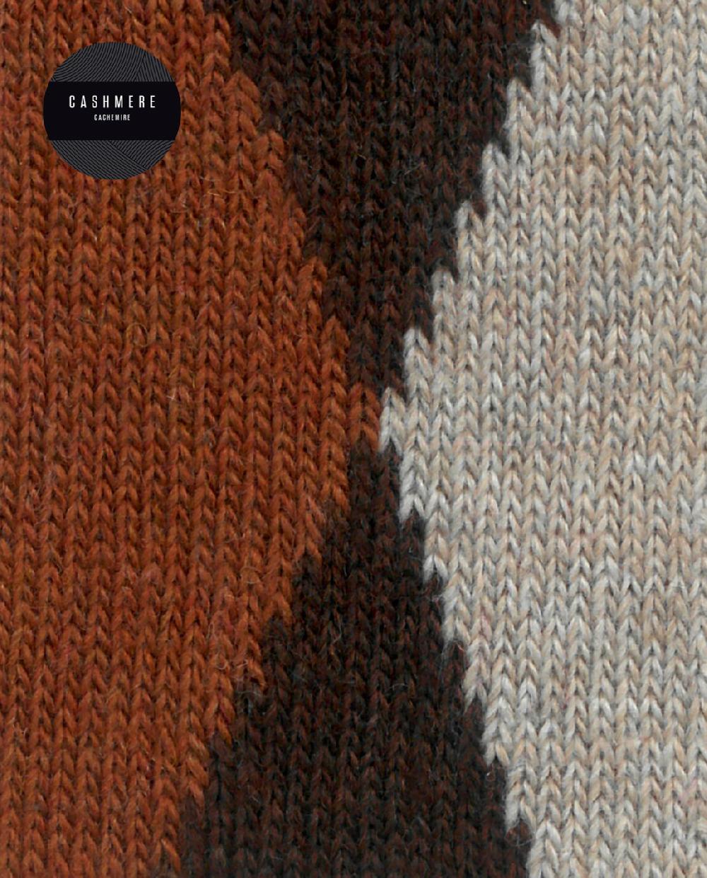 Punto Blanco Calcetines De Cashmere/lana - Rombos - Puño Roulé