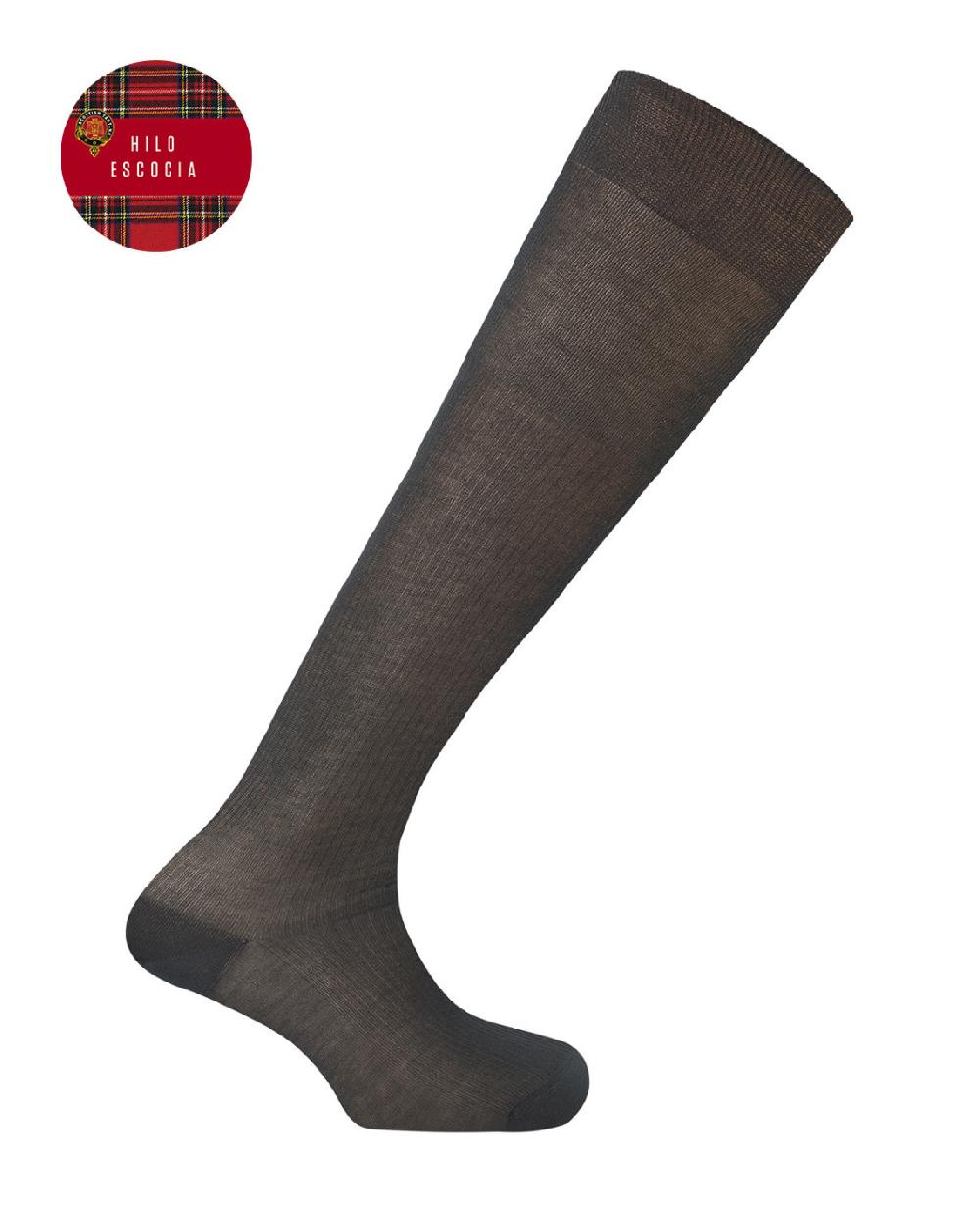 punto blanco Calcetines de Hilo de Escocia de canalé