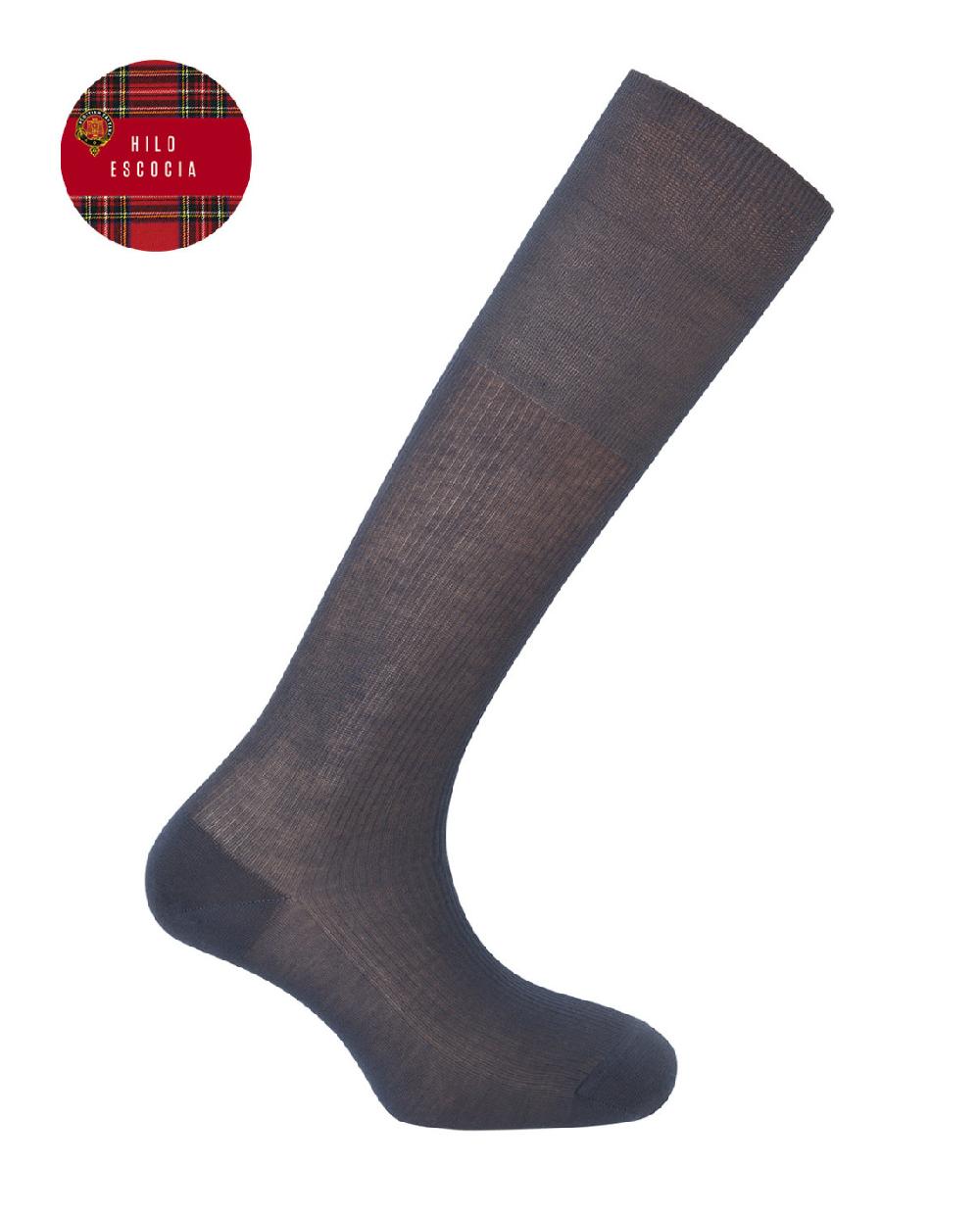 punto blanco Calcetines de Hilo de Escocia de canalé