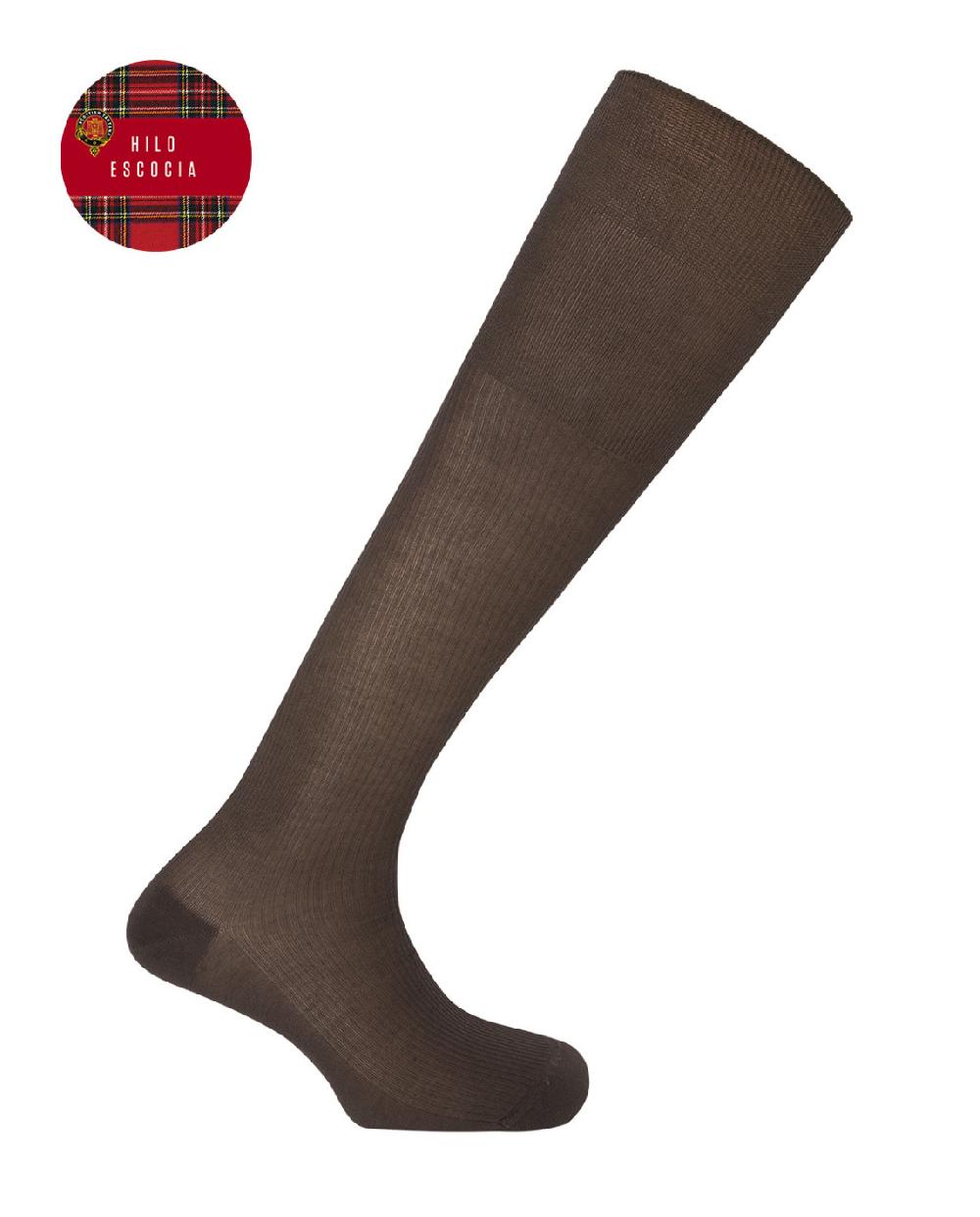 punto blanco Calcetines de Hilo de Escocia de canalé