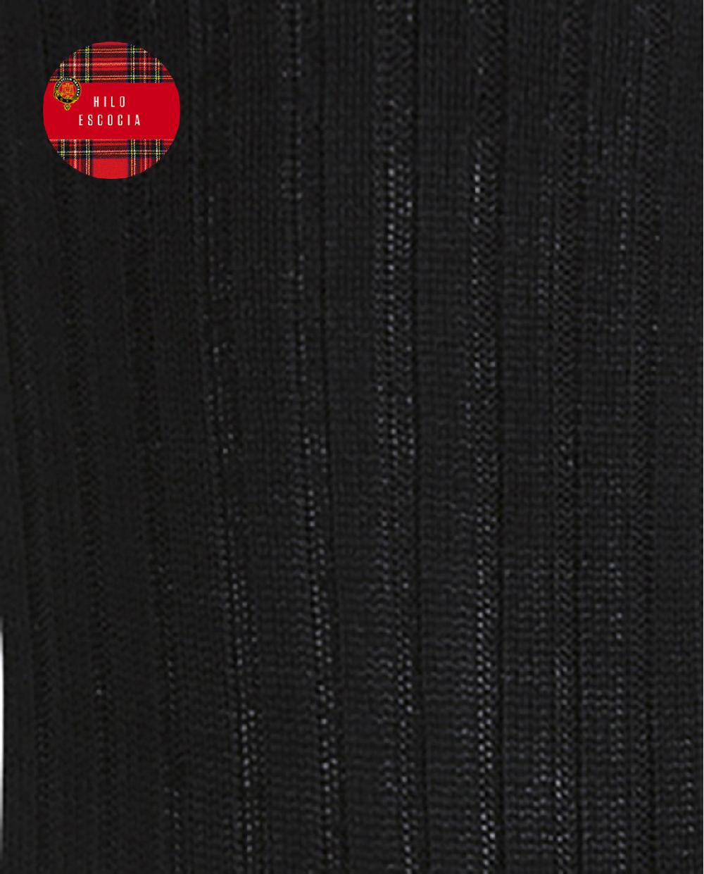 Punto Blanco Calcetines De Hilo De Escocia De Canalé