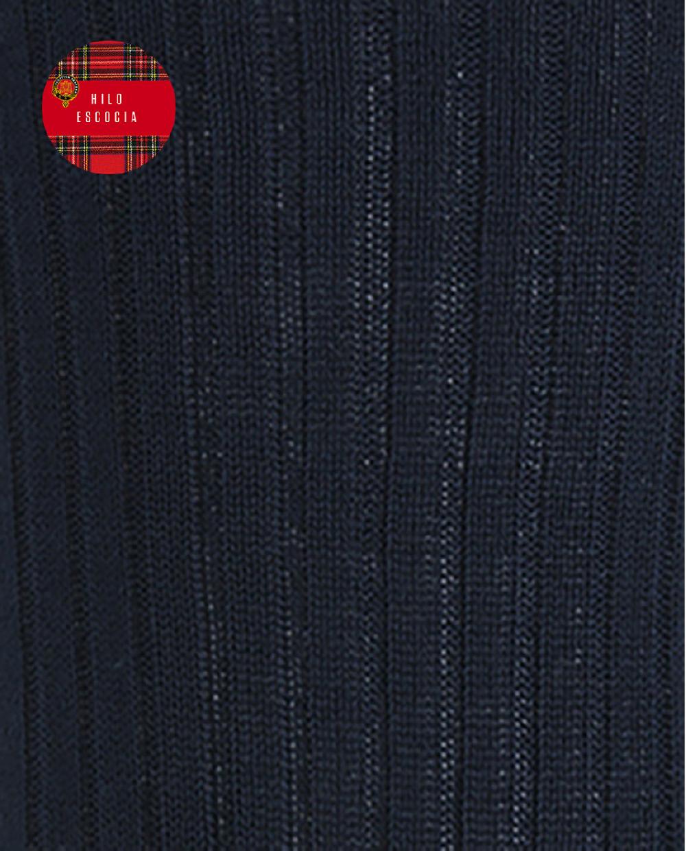 Punto Blanco Calcetines De Hilo De Escocia De Canalé