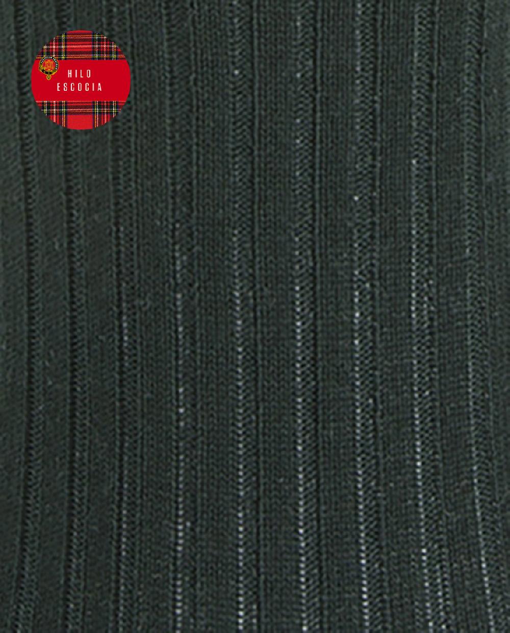 Punto Blanco Calcetines De Hilo De Escocia De Canalé