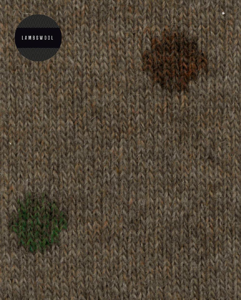 Punto Blanco Calcetines De Lambswool - Lunares - Puño Roulé