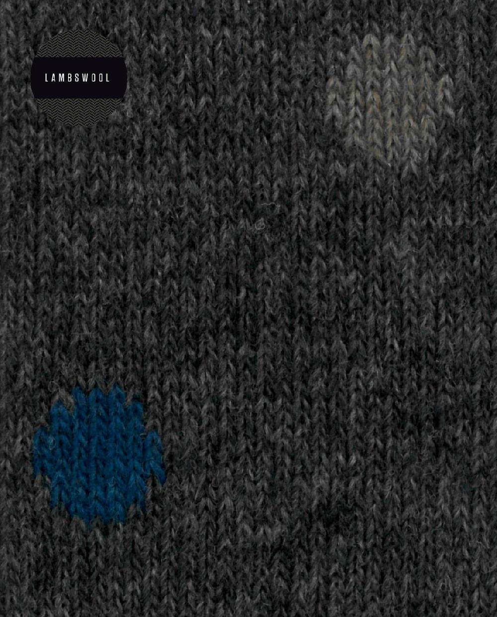 Punto Blanco Calcetines De Lambswool - Lunares - Puño Roulé