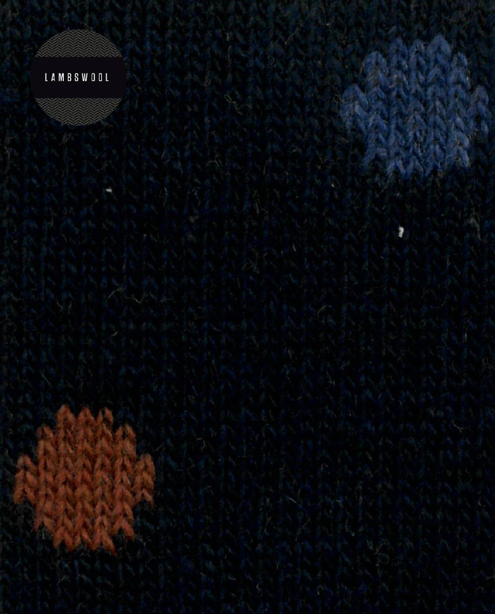 Punto Blanco Calcetines De Lambswool - Lunares - Puño Roulé