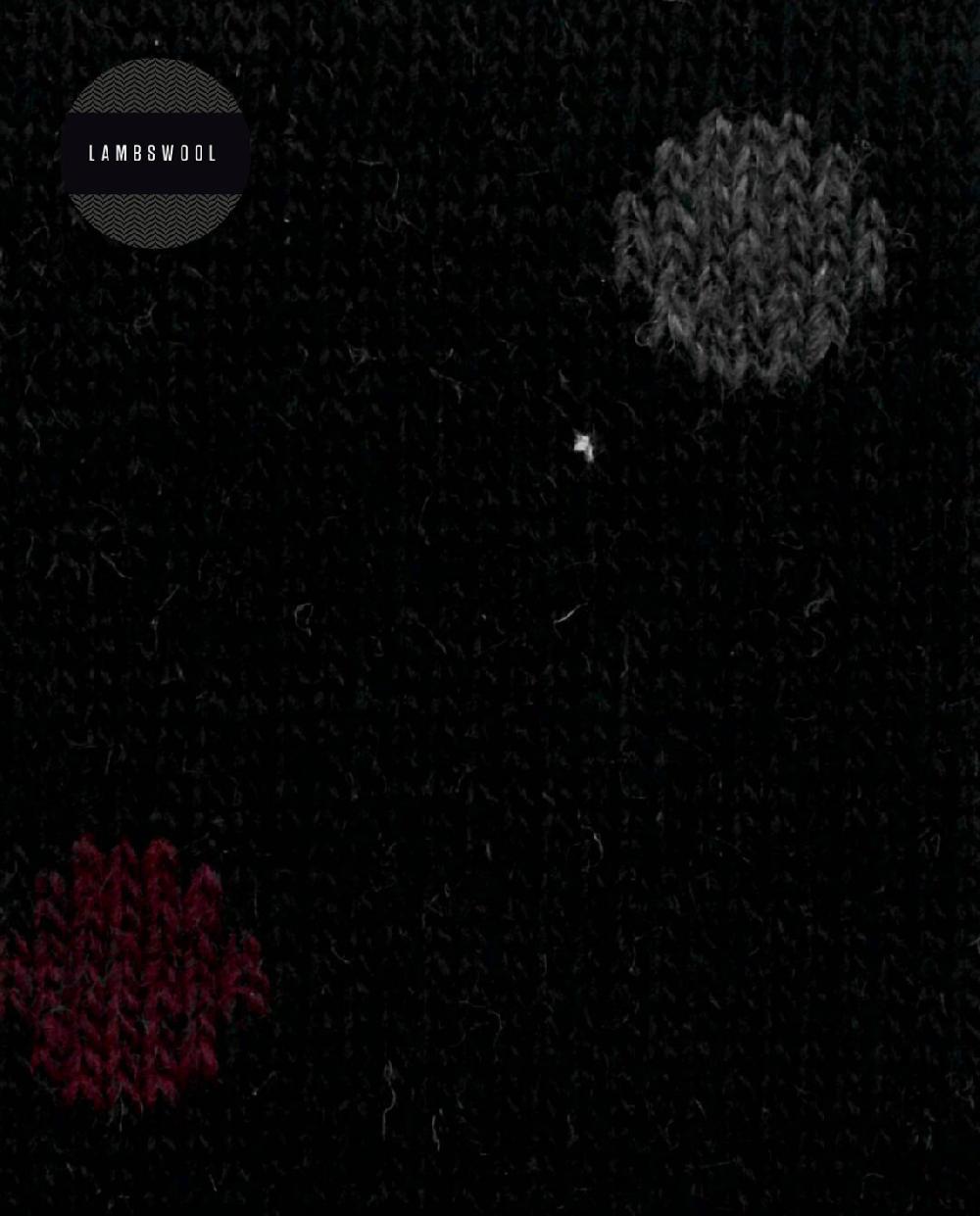 Punto Blanco Calcetines De Lambswool - Lunares - Puño Roulé