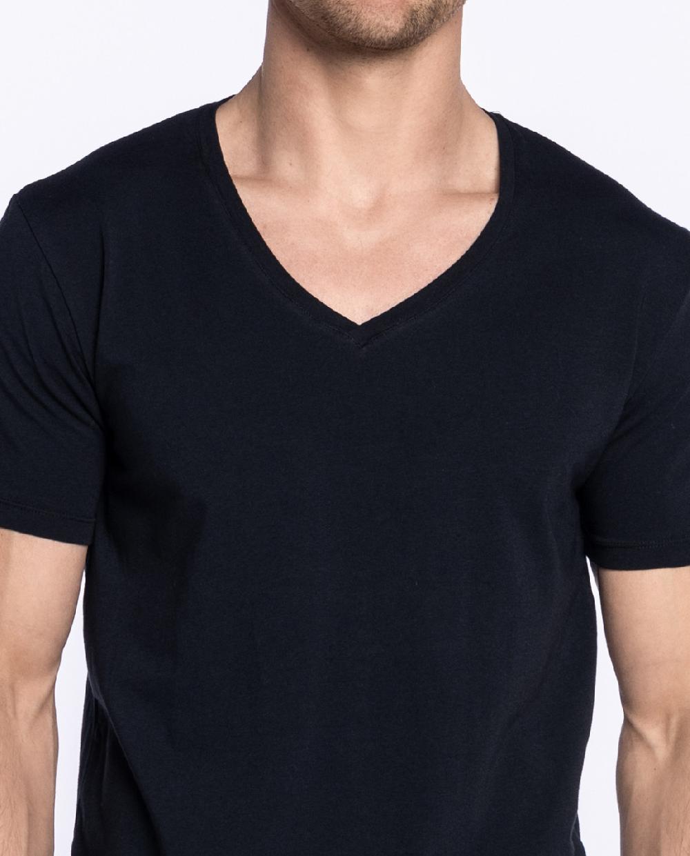 Punto Blanco Camiseta Cuello Pico De Algodón Orgánico Ecologix