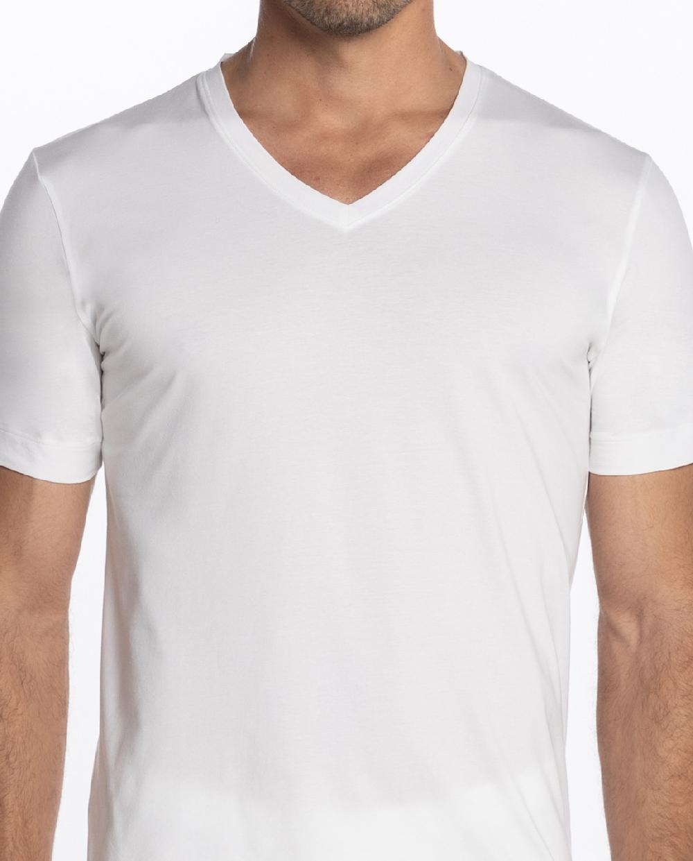 Punto Blanco Camiseta De Algodón De Hilo De Escocia - Luxury