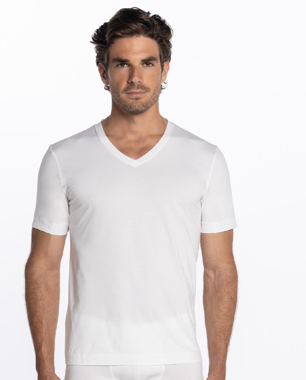 punto blanco Camiseta de algodón de hilo de Escocia - Luxury