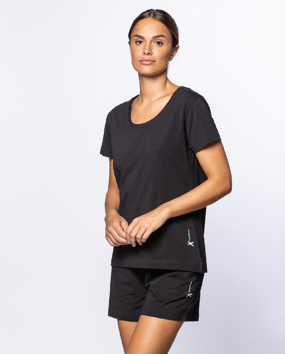 Punto Blanco Camiseta De Manga Corta De Algodón Elástico Basix