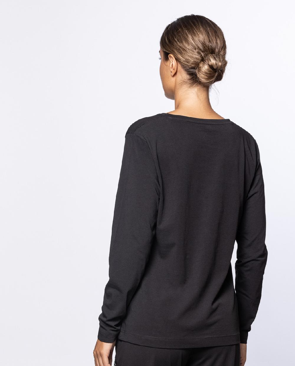 Punto Blanco Camiseta De Manga Larga De Algodón Elástico Basix