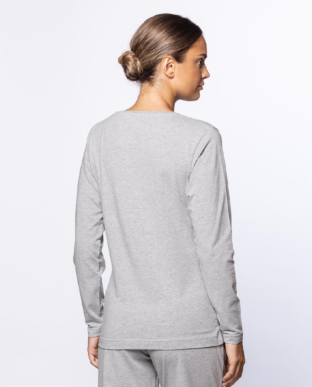 Punto Blanco Camiseta De Manga Larga De Algodón Elástico Basix