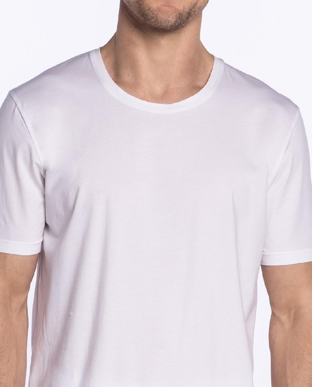 Punto Blanco Camiseta Manga Corta De Algodón Mercerizado Hilo Escocia