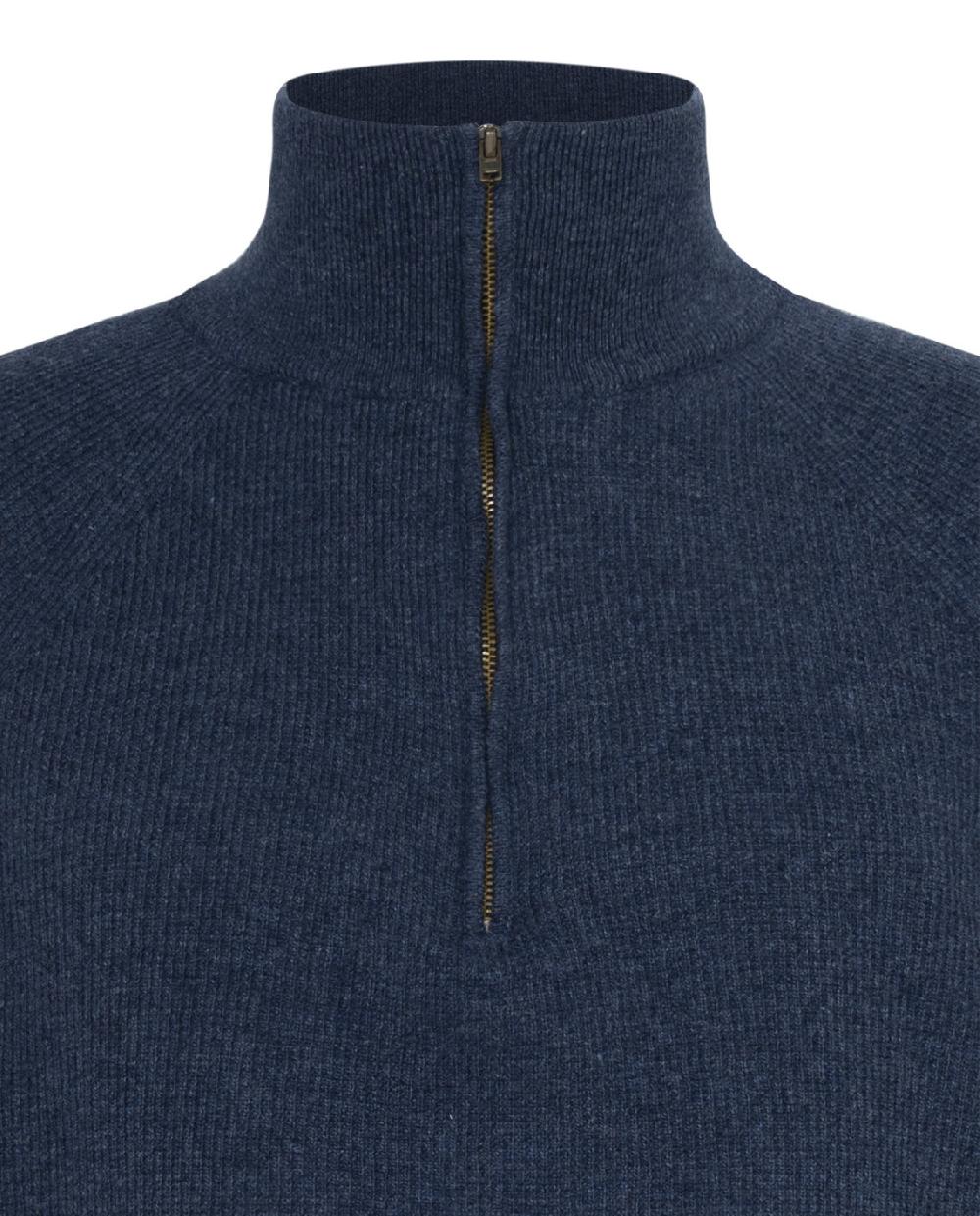 Punto Blanco Jersey Cuello Alto Cremallera Lana Merino