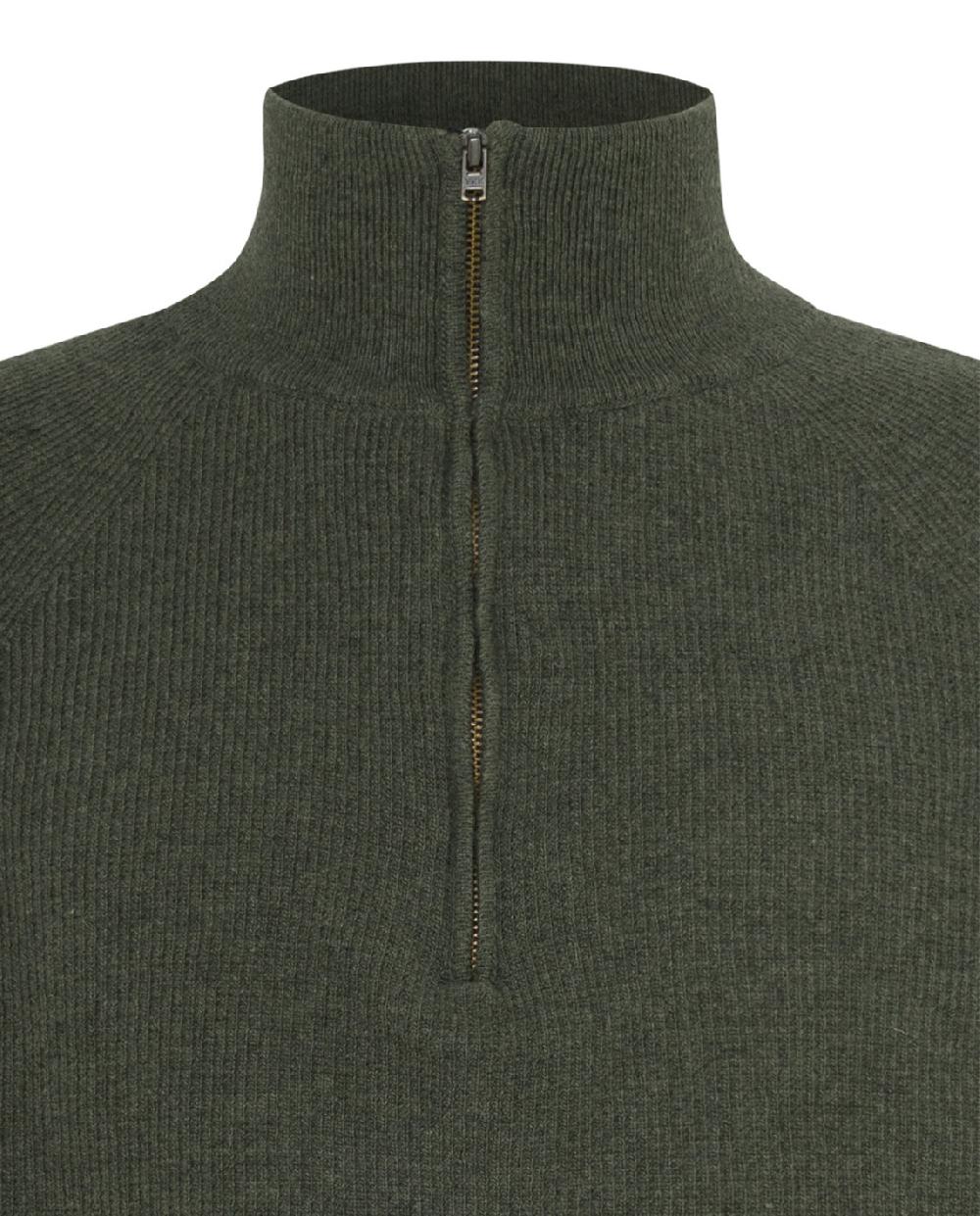 Punto Blanco Jersey Cuello Alto Cremallera Lana Merino