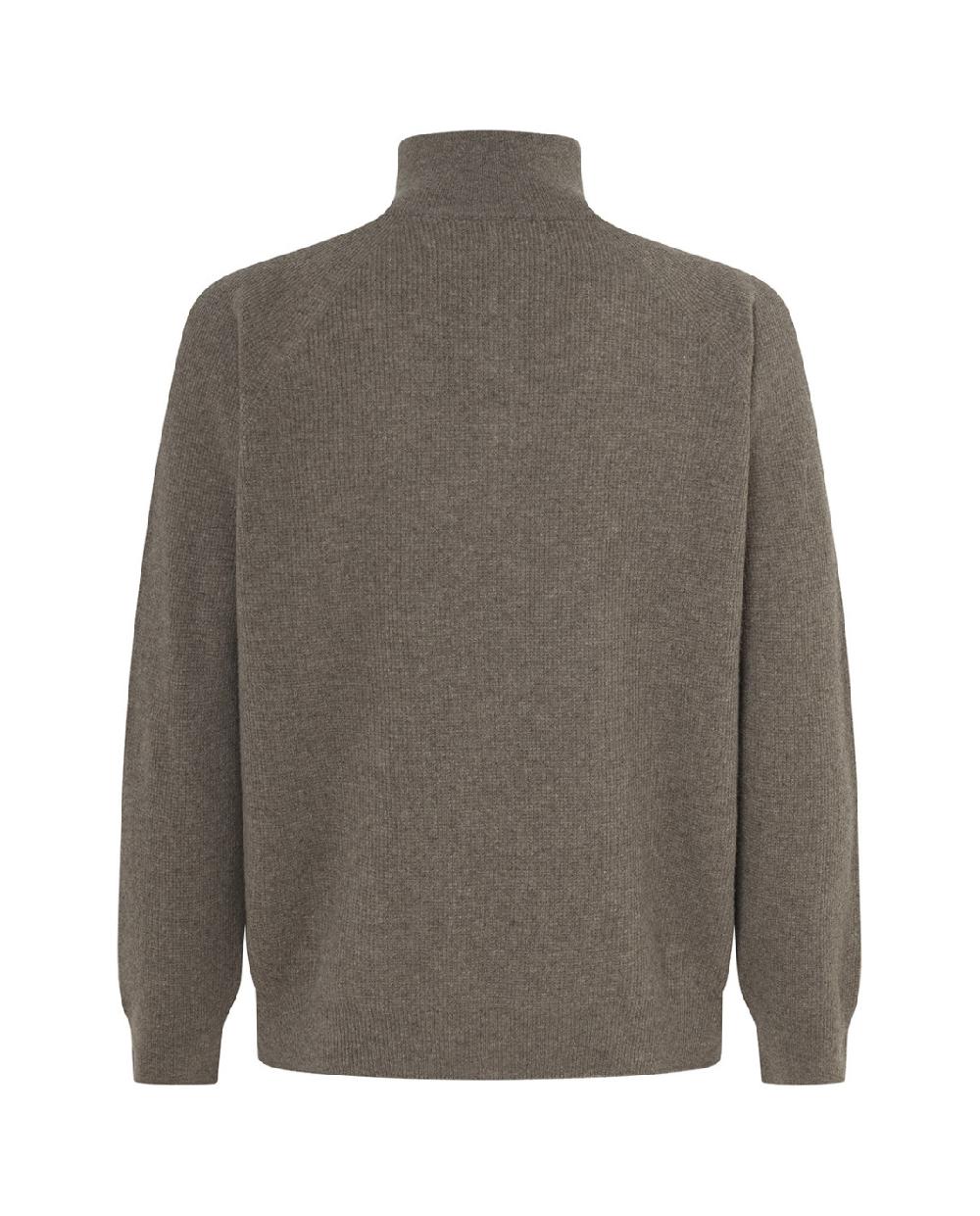 Punto Blanco Jersey Cuello Alto Cremallera Lana Merino