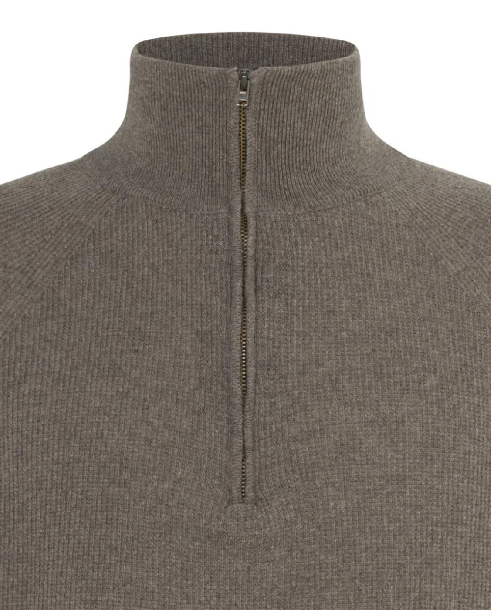 Punto Blanco Jersey Cuello Alto Cremallera Lana Merino