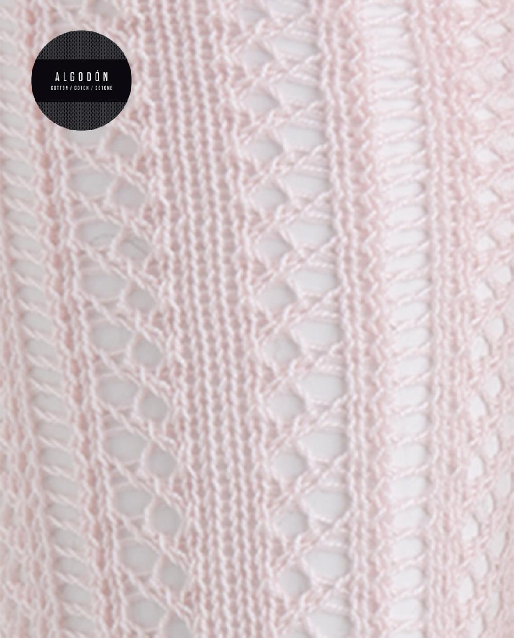 Punto Blanco Leotardos De Algodón Mercerizado Calados