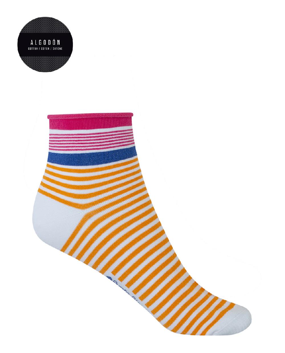 Punto Blanco Pack 2 Pares De Calcetines De Algodón - Fantasía-puño Roulé