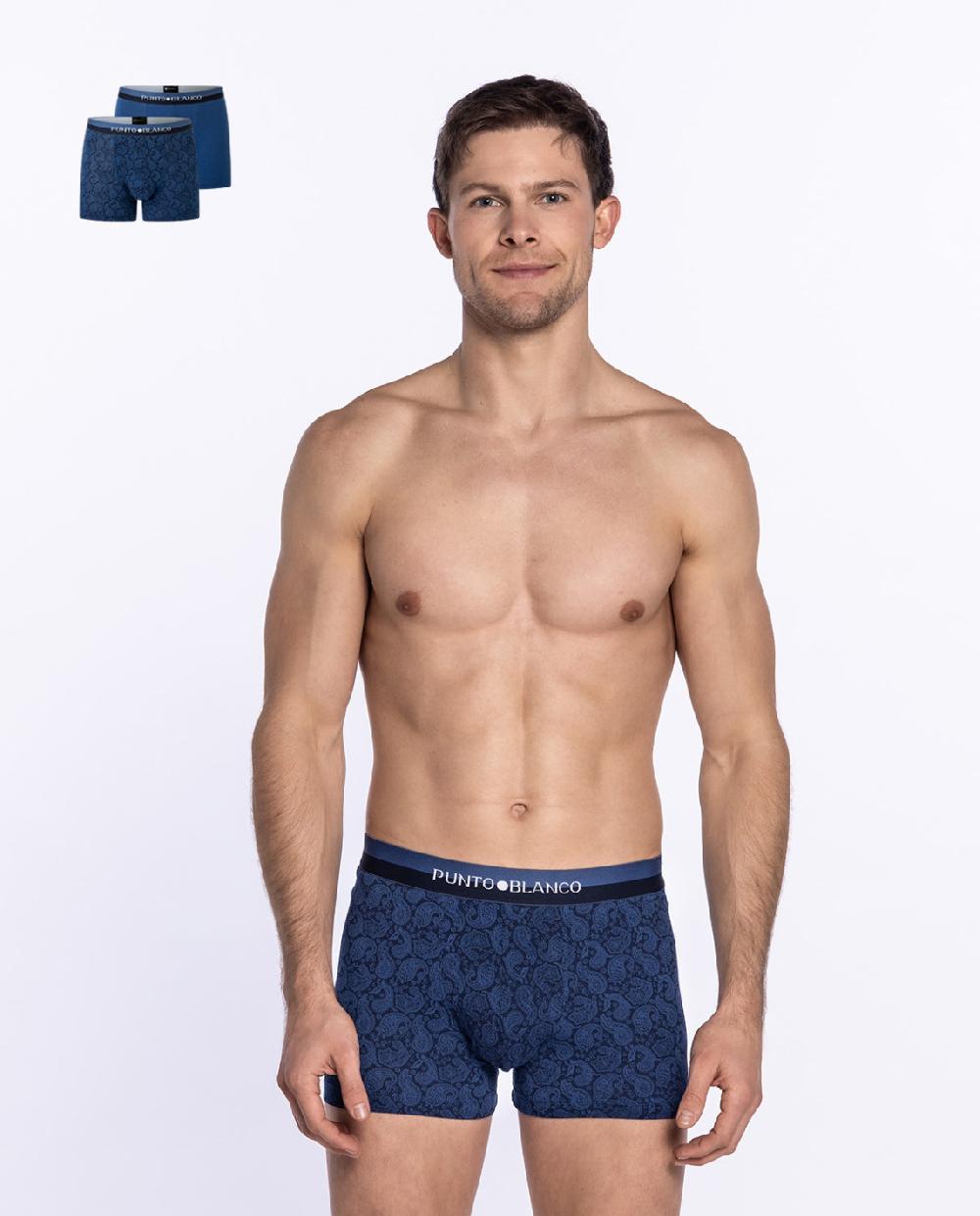 punto blanco Pack de 2 bóxers de modal y algodón Icy