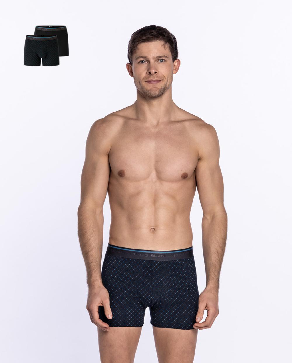 punto blanco Pack de 2 bóxers de modal y algodón Rainy