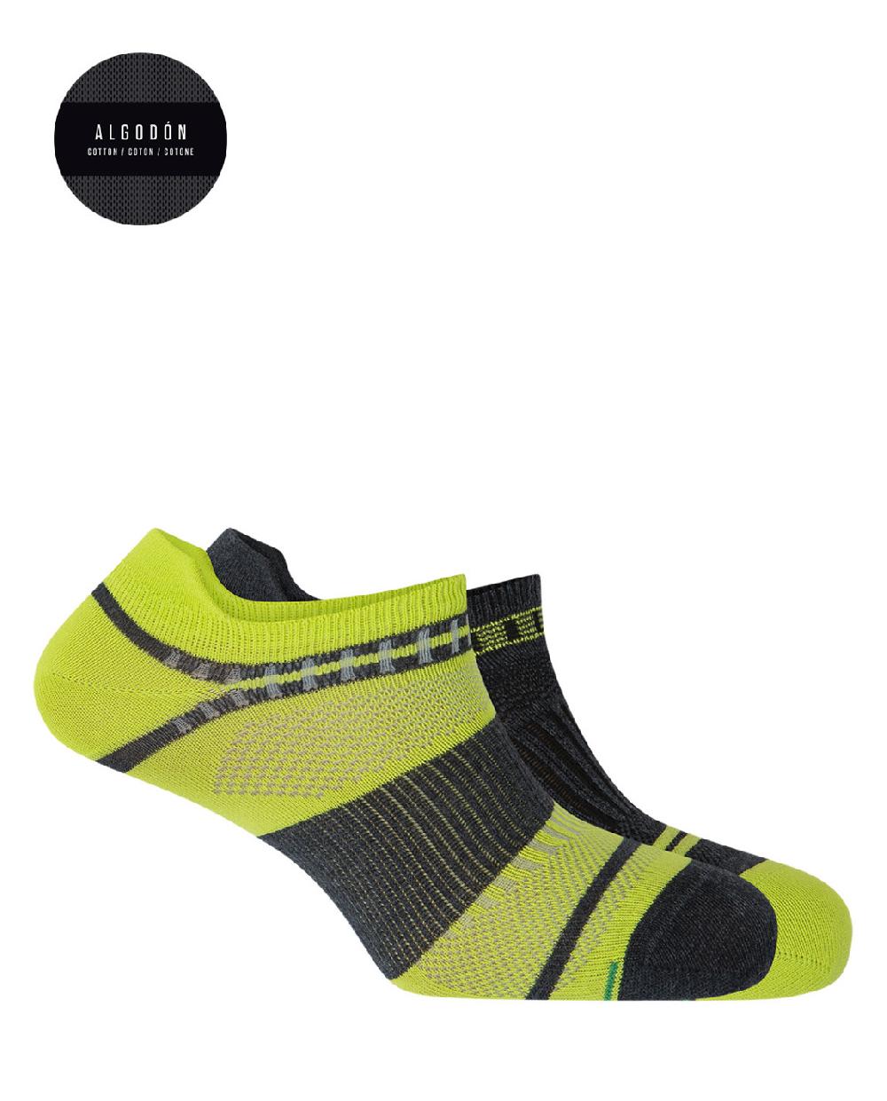 punto blanco Pack de 2 calcetines de algodón deportivos - rayas