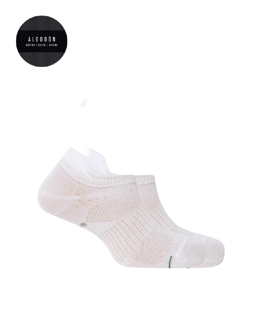 punto blanco Pack de 2 calcetines de algodón deportivos semilisos