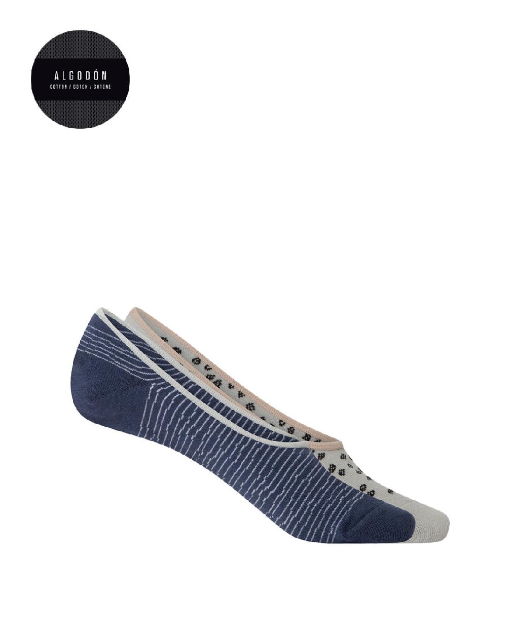 punto blanco Pack de 2 calcetines de algodón - fantasía