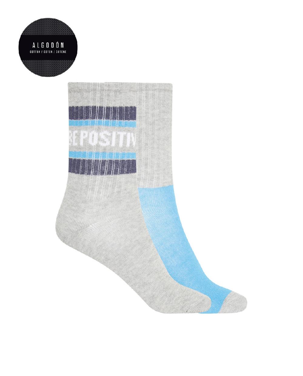 punto blanco Pack de 2 calcetines de algodón fantasía - puño americano