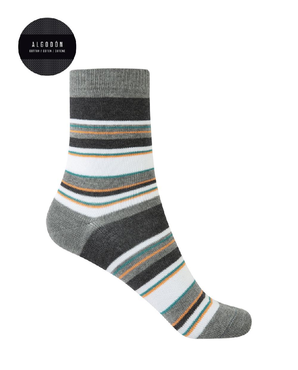 Punto Blanco Pack De 2 Calcetines De Algodón - Notas Musicales Y Rayas