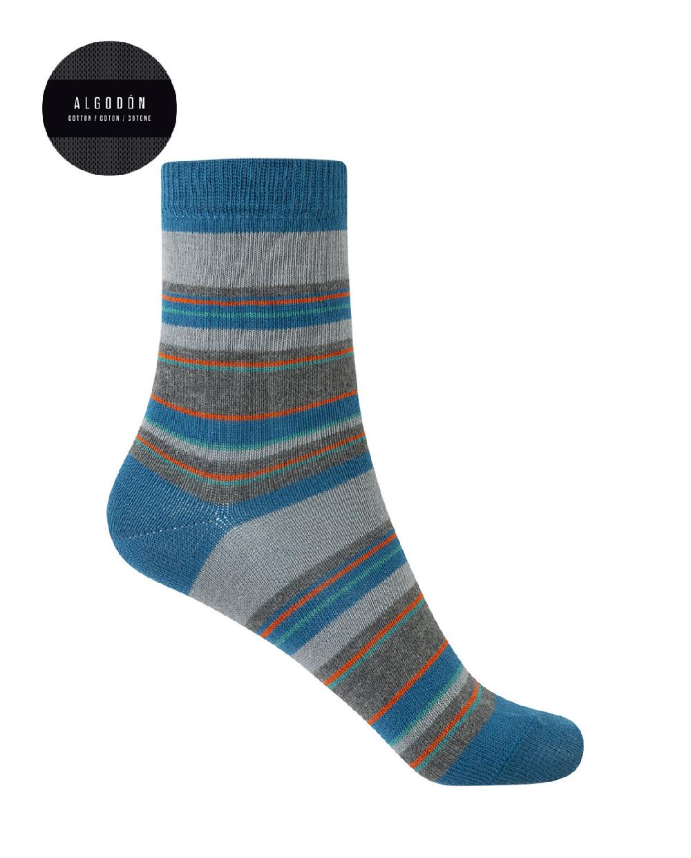 Punto Blanco Pack De 2 Calcetines De Algodón - Notas Musicales Y Rayas