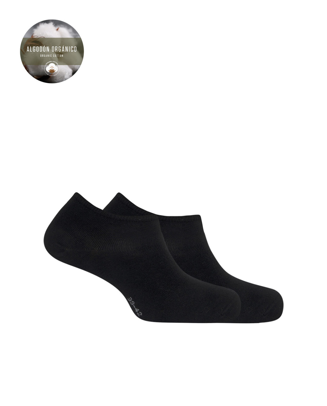 punto blanco Pack de 2 calcetines de algodón orgánico lisos