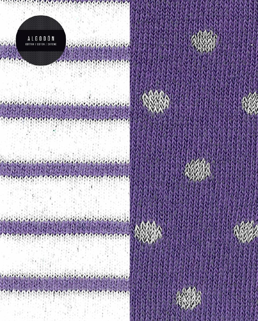 Punto Blanco Pack De 2 Calcetines De Algodón - Rayas Y Lunares