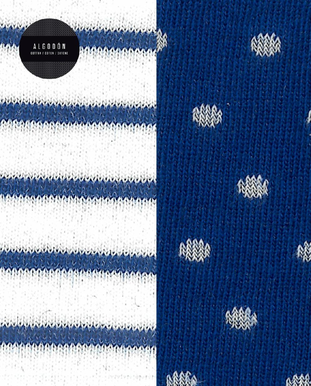 Punto Blanco Pack De 2 Calcetines De Algodón - Rayas Y Lunares