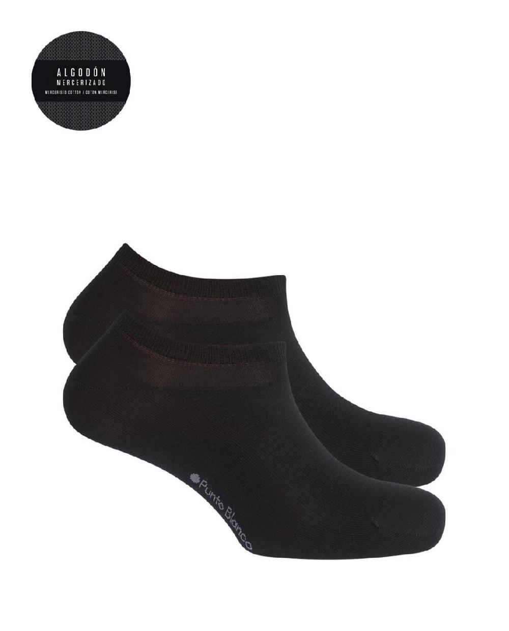 punto blanco Pack de 2 calcetines tobilleros lisos - Banana