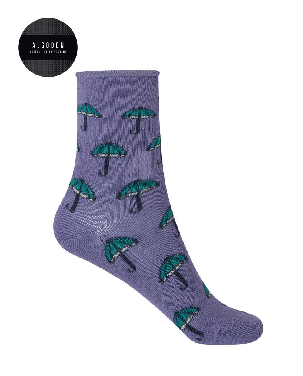 Punto Blanco Pack De 2 Pares De Calcetines De Algodón-fantasía-puño Roulé