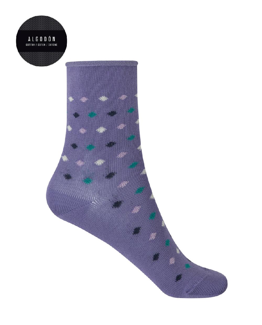 Punto Blanco Pack De 2 Pares De Calcetines De Algodón-fantasía-puño Roulé