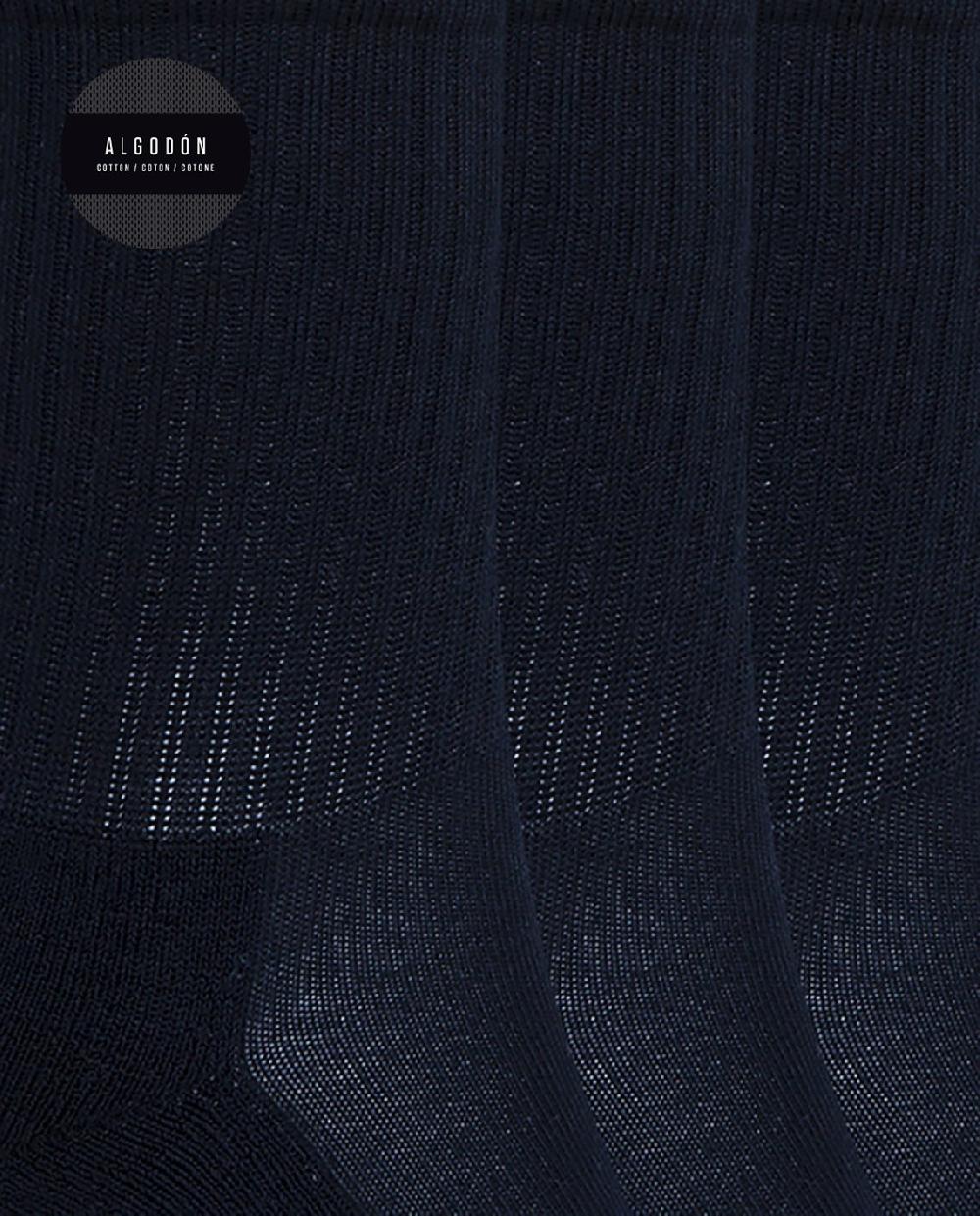 Punto Blanco Pack De 3 Calcetines De Alg Sport Con Puño Americano - Basix