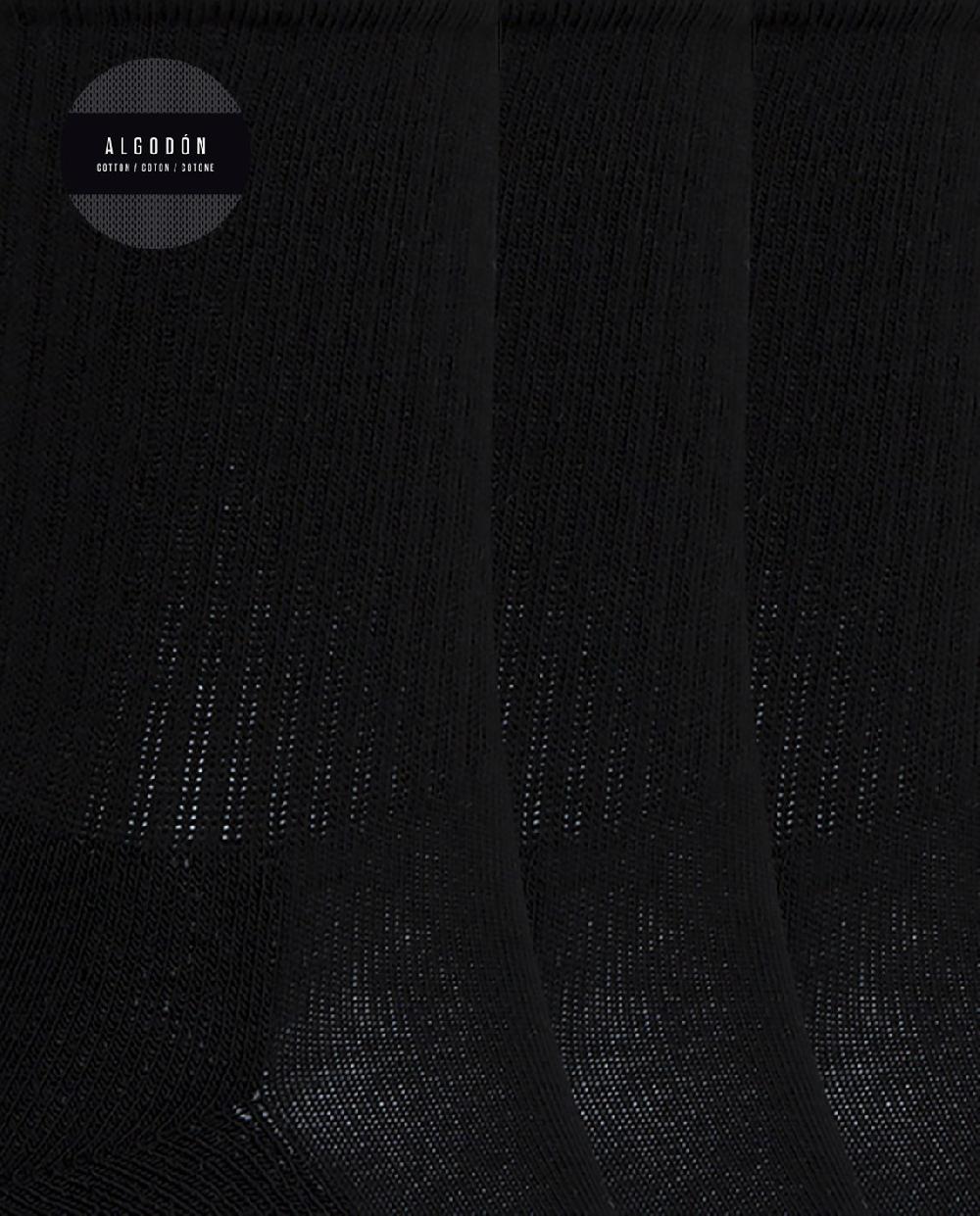 Punto Blanco Pack De 3 Calcetines De Alg Sport Con Puño Americano - Basix