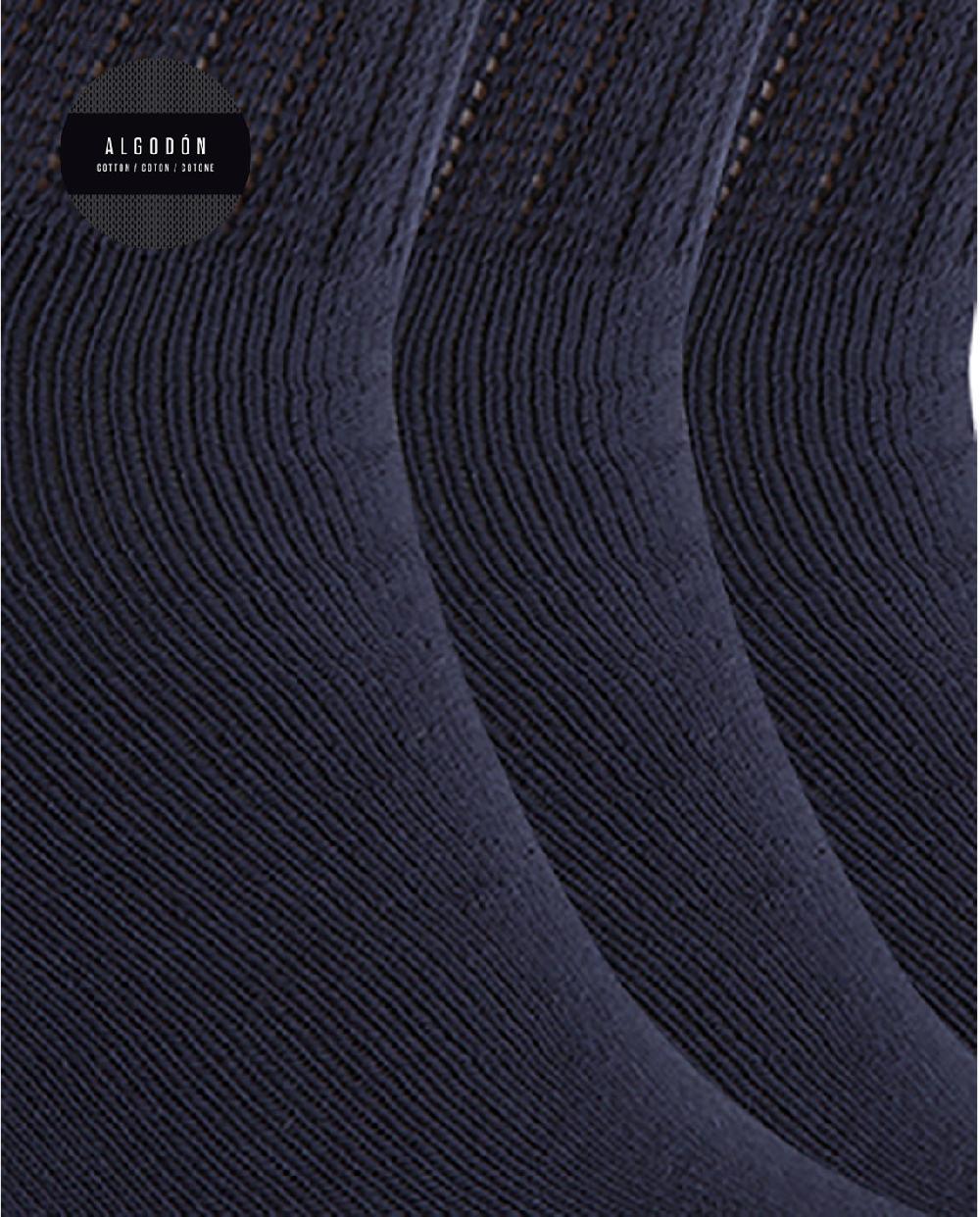 Punto Blanco Pack De 3 Calcetines De Alg Sport Con Puño Americano - Basix