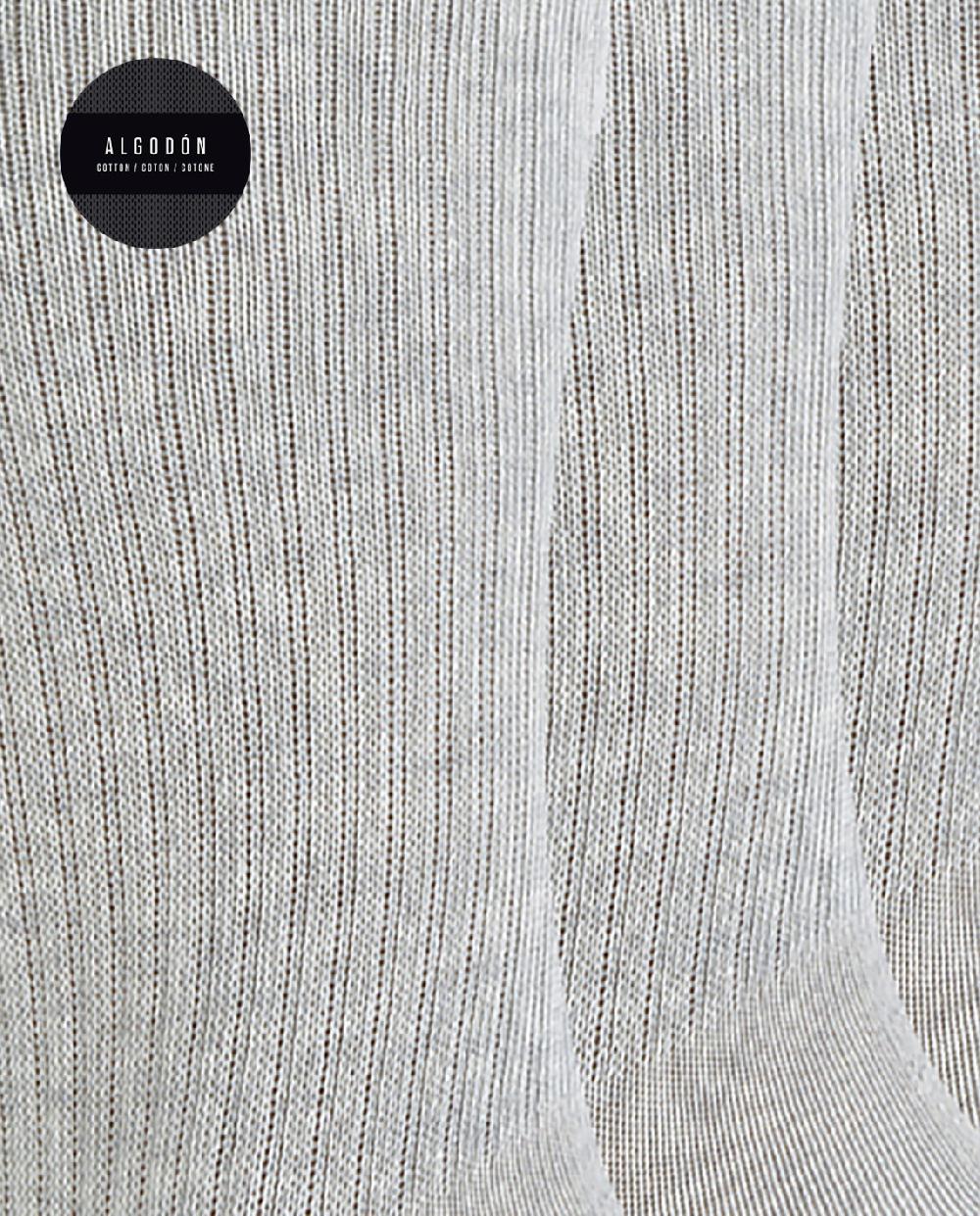 Punto Blanco Pack De 3 Calcetines De Algodón Con Puño Americano - Basix