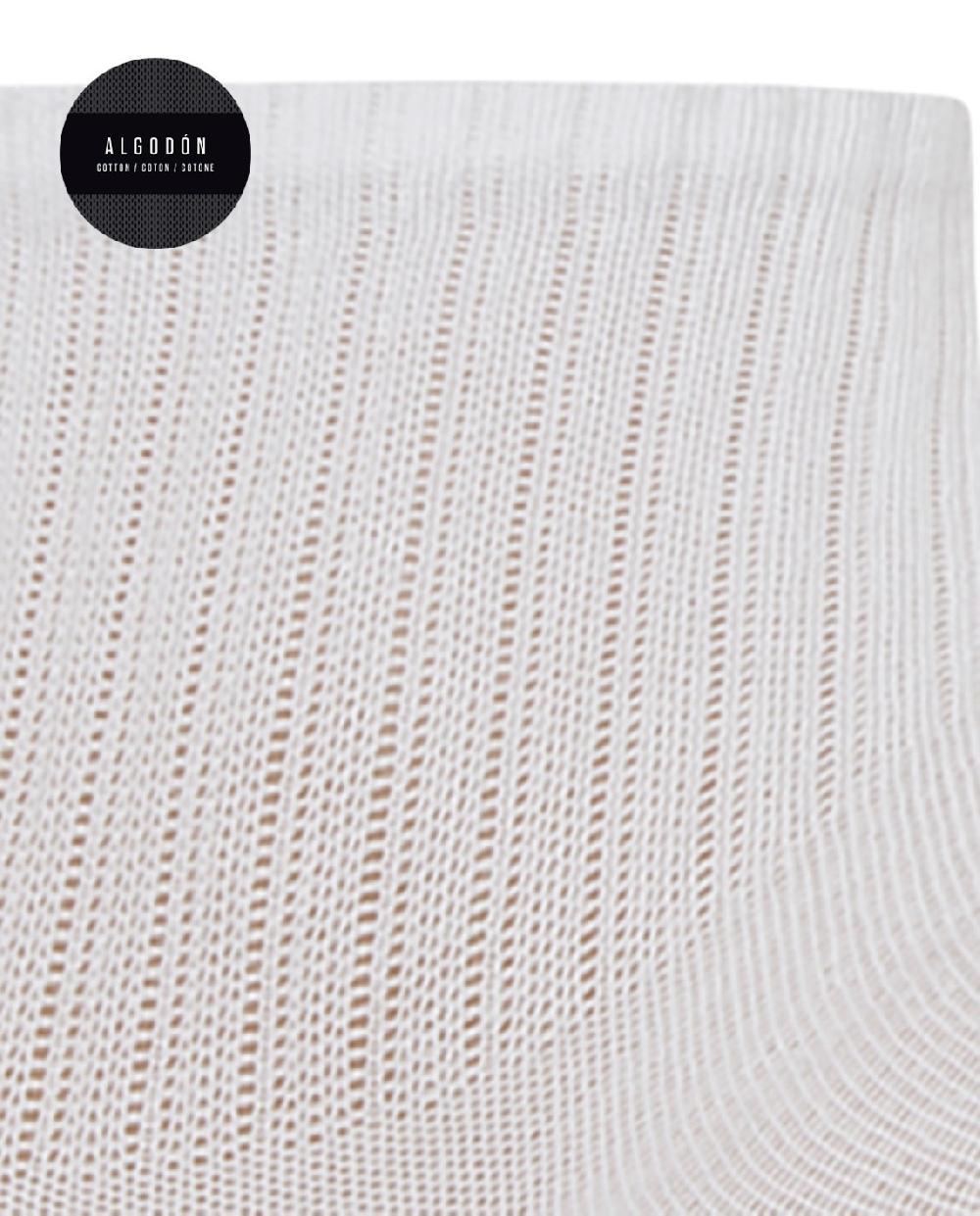 Punto Blanco Pack De 3 Calcetines De Algodón Con Puño Americano - Basix