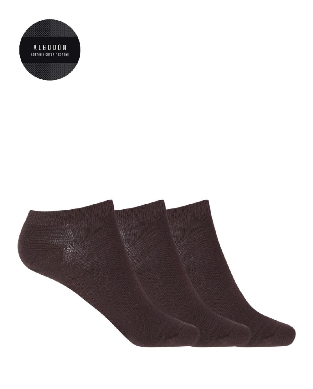 punto blanco Pack de 3 calcetines de algodón lisos - Basix