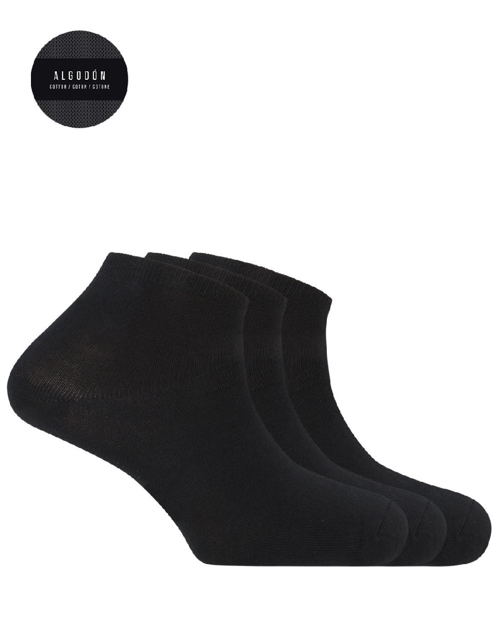 punto blanco Pack de 3 calcetines de algodón lisos - Basix