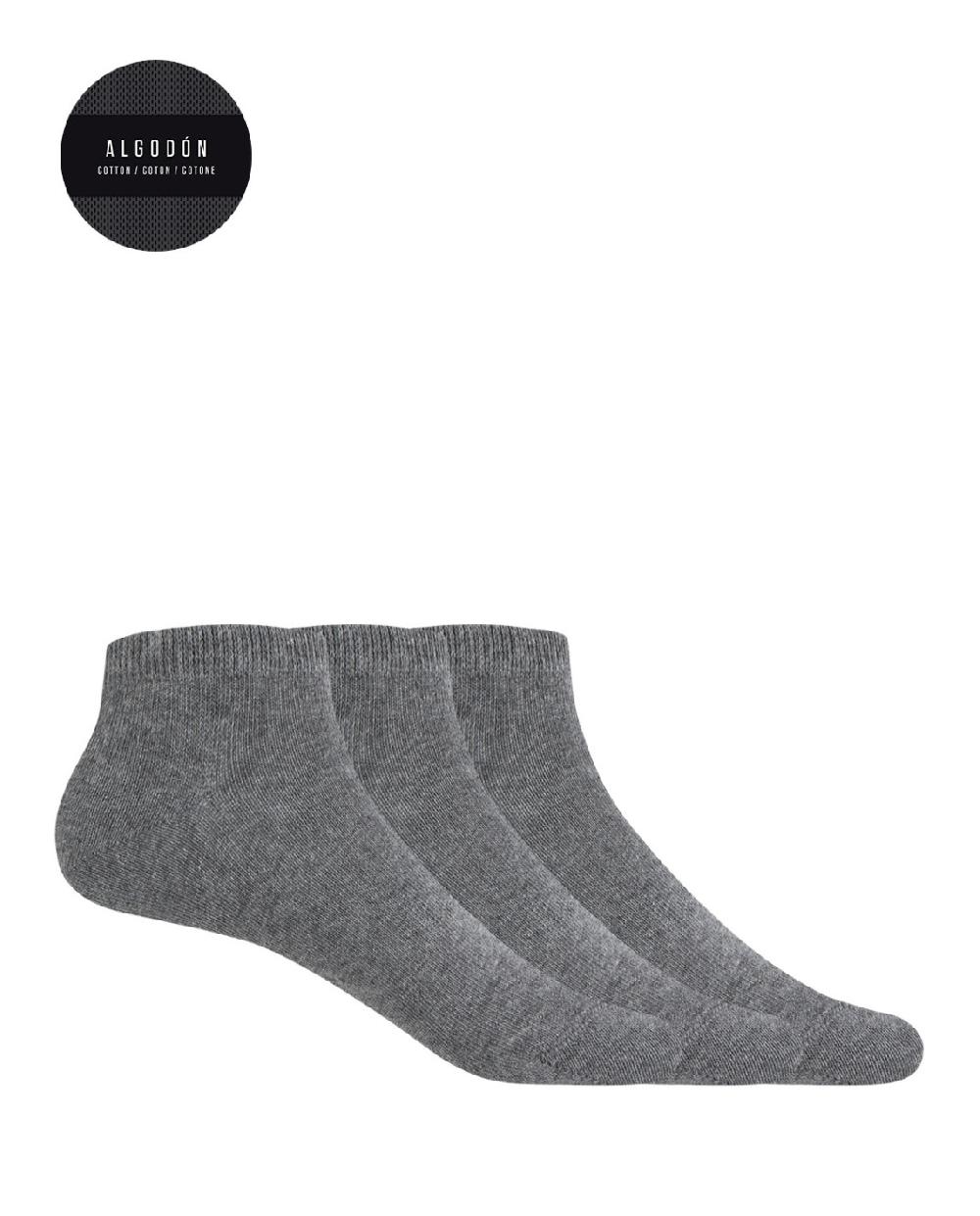 punto blanco Pack de 3 calcetines de algodón lisos - Basix