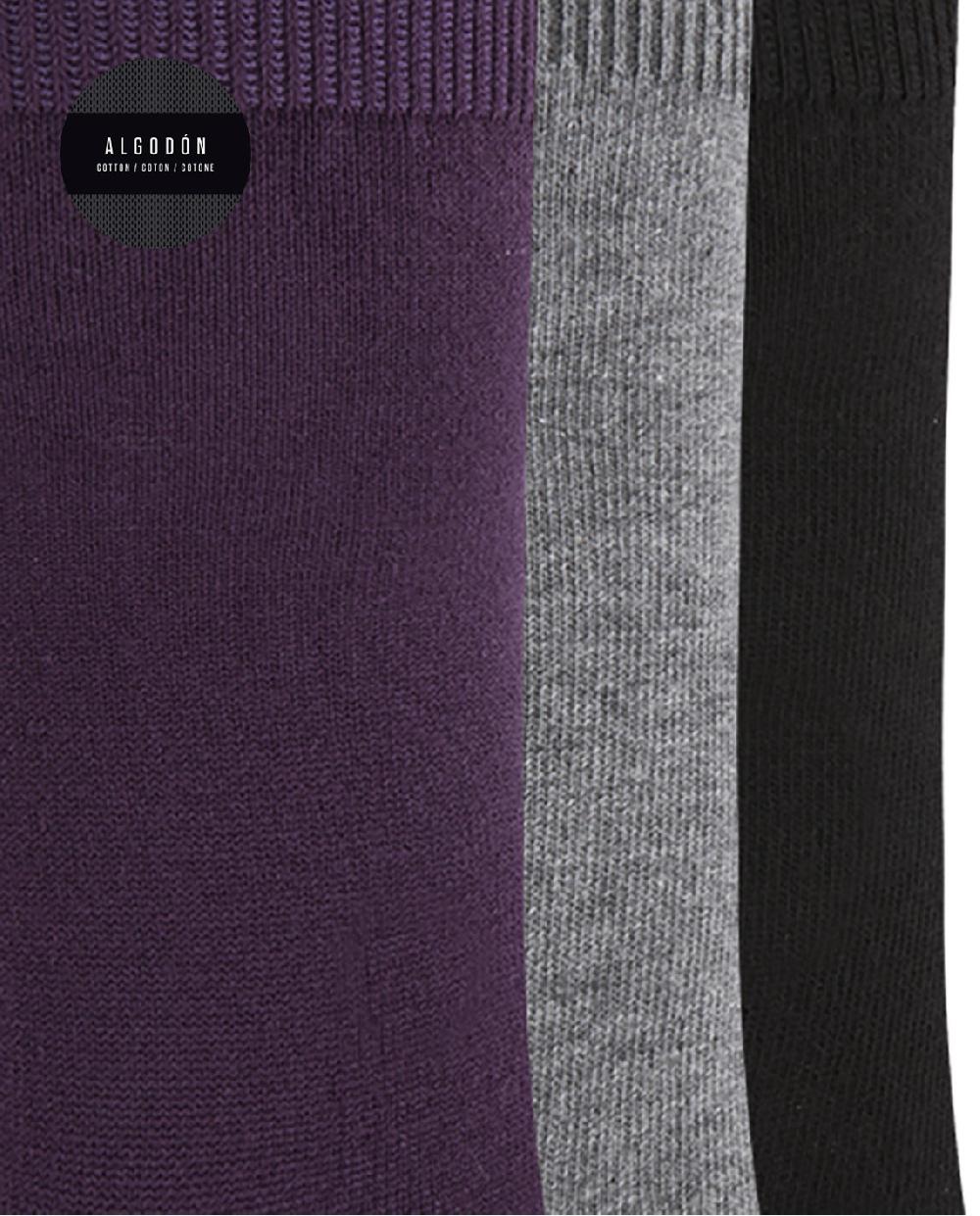 Punto Blanco Pack De 3 Calcetines De Algodón Lisos - Basix