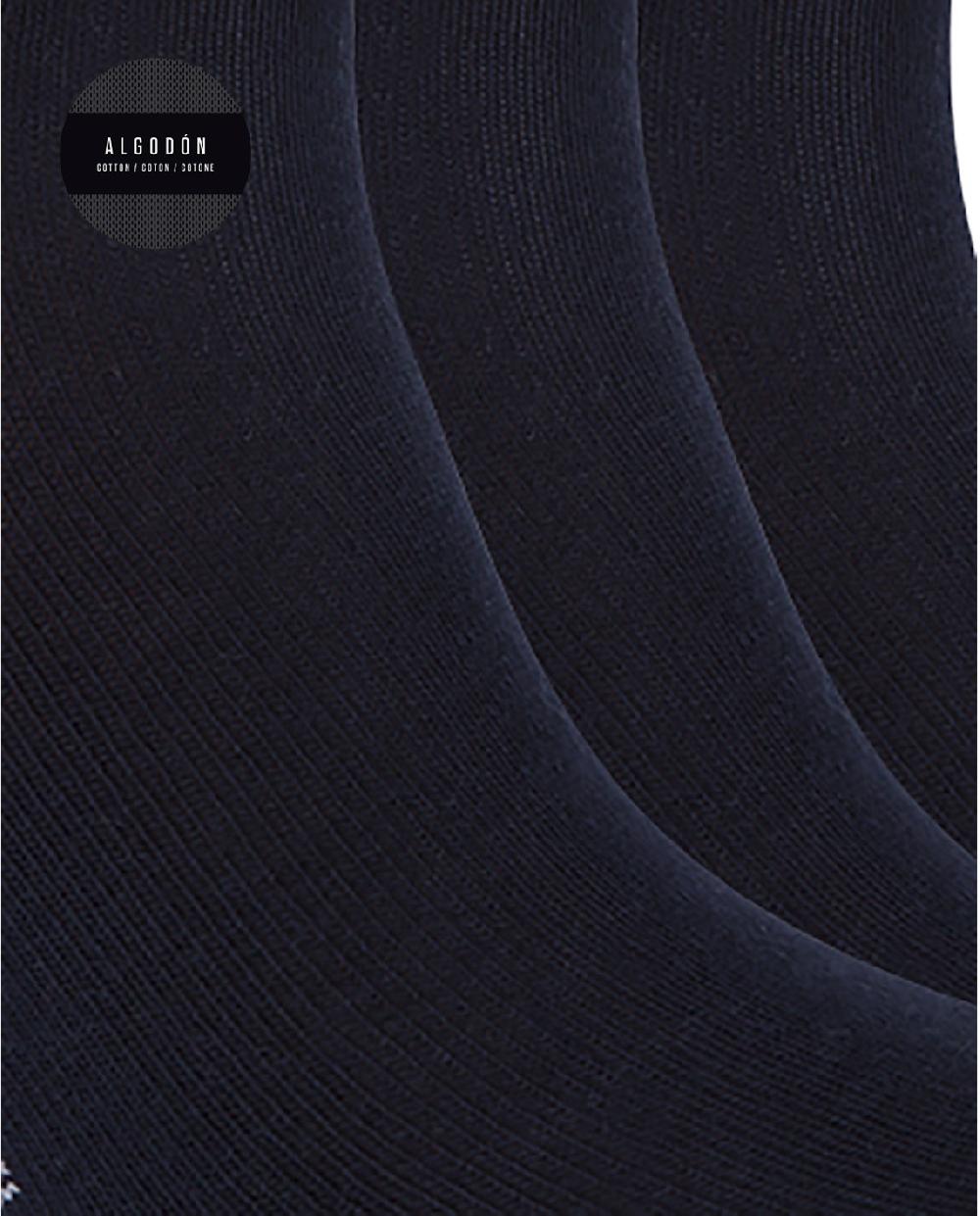 Punto Blanco Pack De 3 Calcetines De Algodón Lisos - Basix