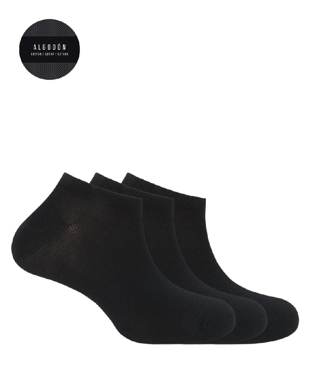 punto blanco Pack de 3 calcetines de algodón lisos - Basix